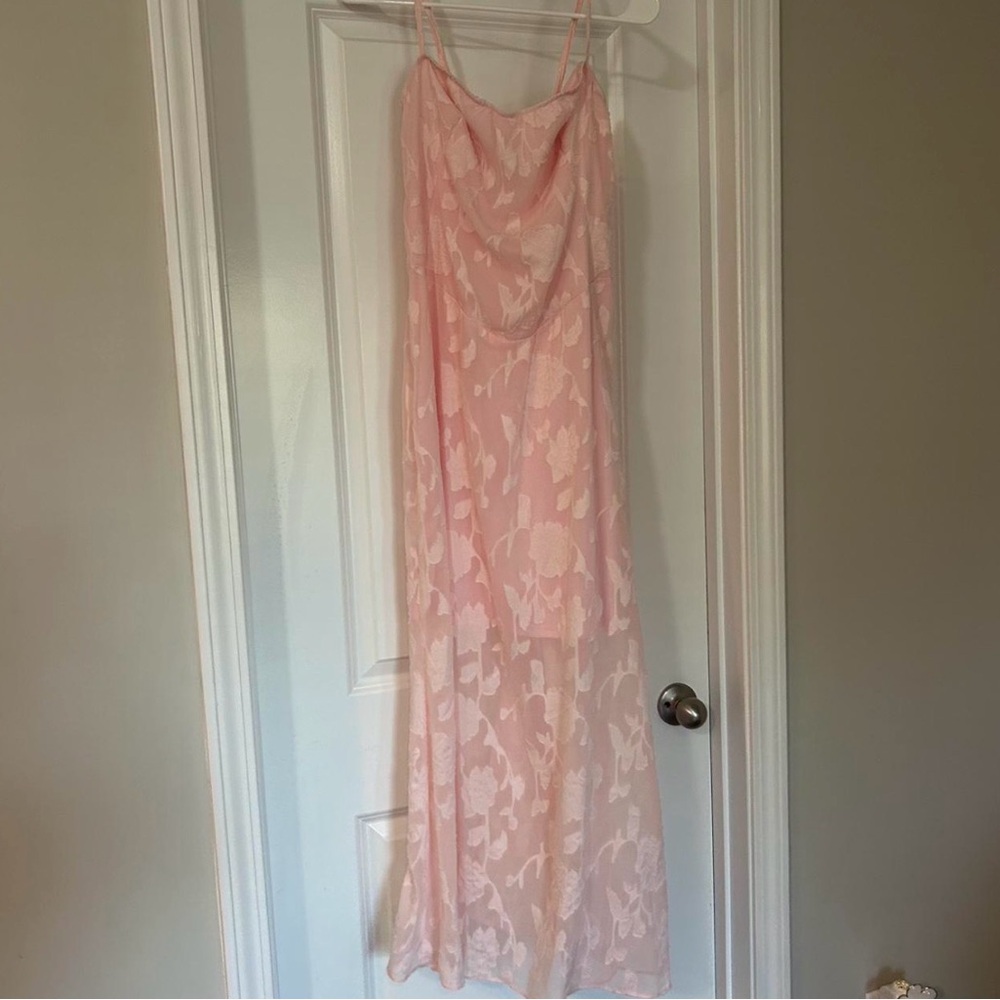 Elegant Pink Floral Dress